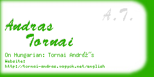 andras tornai business card